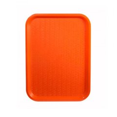 Поднос пластмассовый для фаст-фудов 45х35 см., оранжевый Winco.