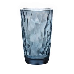 Склянка для напоїв 470мл. високий, скляний синій Diamond Blue, Bormioli Rocco