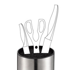 Підставка для кухонних ножів 11x22 см (пластикова соломка в сталевому корпусі)