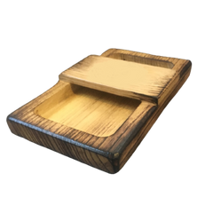Скринька-рахівниця для чека та грошей відкрита 18,5х11х2 см прямокутна, дерев'яна з дуба (без гравіювання)