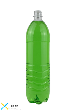 Бутылка ПЭТ "Волна" 1,5 литра пластиковая, одноразовая (крышка отдельно)