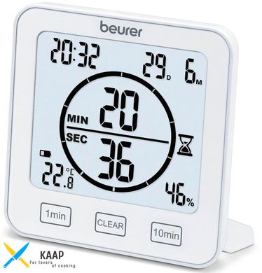 Термогігрометр, внутр. вимірювання, темп-ра, вологість, час Beurer HM_22