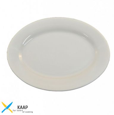 Блюдо овальное белое, посуда для ресторанов HLS 350х500 мм (A1409)
