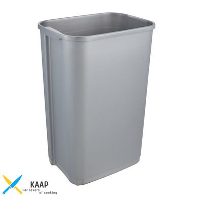 Відро для сміття 50 л. з поворотною кришкою, пластиковий, сріблястий SWING BIN, Keeper