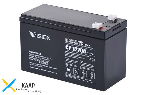 Акумуляторна батарея Vision CP, 12V, 7.0Ah, AGM
