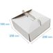 Коробка для торта с ручкой 250х250х100 мм белая картонная (бумажная)