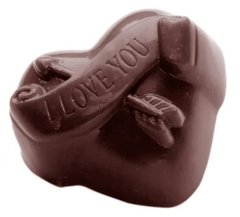 Форма для шоколаду "серце" 39x31x18 мм, 3х7 шт., 16 г