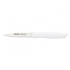 Нож для чистки зубчатый 10 см. Nova, Arcos с белой пластиковой ручкой (188614)