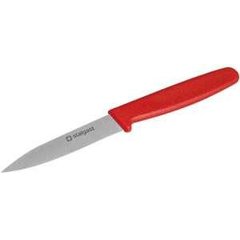Кухонный нож для чистки овощей 9 см. Stalgast с красной пластиковой ручкой (285081)