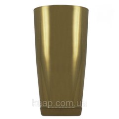 Шейкер бостонский (американский шейкер) 840 мл. с усиленной базой, нержавеющая сталь vintage gold, T
