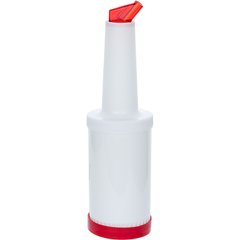 Пляшка для дрессингу 1 л (червона кришка) 473 811, d-90 мм, h-330 мм, Stalgast