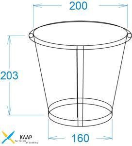 Емкость стакан для крылышек, снеков, попкорна и фри 5 Л 200/160х203 мм бумажная Белый 25 шт