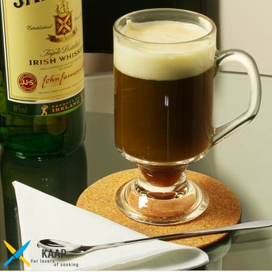 Келих для кави Ірландської 290 мл. на ніжці з ручкою, скляний Bock, Arcoroc