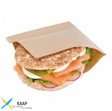 Пакет-уголок паперовий для бургера, млинів, вафель, пончиків 160x170 мм 40 г/м2 500 шт/уп жиростійкий крафт