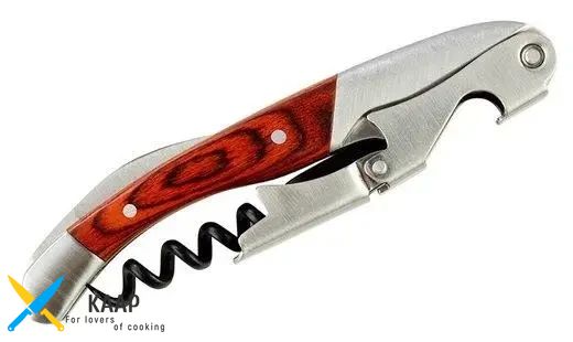 Сомелье нож со штопором 11,5 см. с деревянной ручкой APS