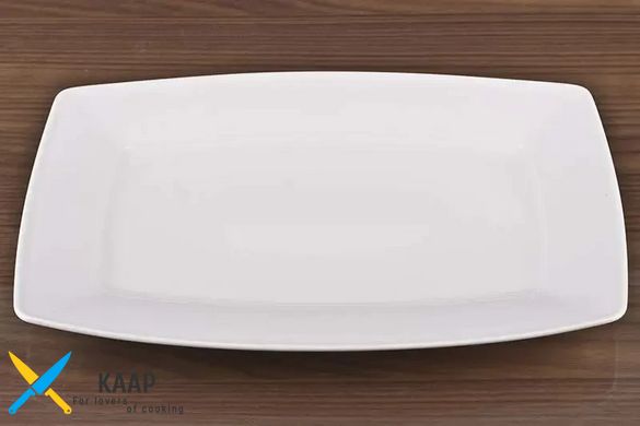 Блюдо 38х27 см. прямоугольное, фарфоровое, белое Victoria, Lubiana