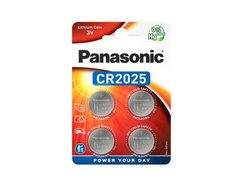 Батарейка Panasonic літієва CR2025 блістер, 4 шт.