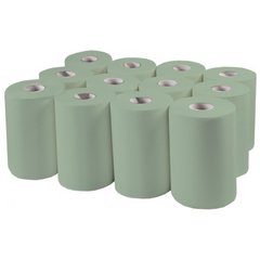 Бумажные полотенца, ролевые (рулонные) MINI, зеленые. P142.