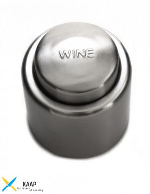 Пробка для шампанского и вина вакуумная 3,2х4,6 см из нержавеющей стали с кнопкой