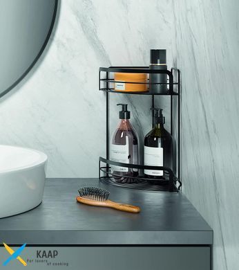 Полка угловая METALTEX 20х20х30 см черное покрытие Touch-Therm ORIGIN LAVA (401116)