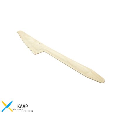 Нож столовый одноразовый 165 мм (16,5 см) 10 шт/уп деревянный PAP-STAR