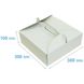 Коробка для торту з ручкою 300х300х100 мм біла картонна (паперова)