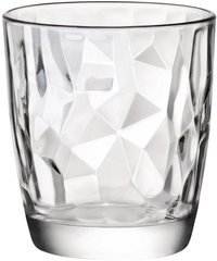 Стакан для напитков 390мл. низкий, стеклянный прозрачный Diamond, Bormioli Rocco