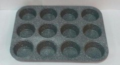 Форма для выпечки кексов 12 шт антипригарная с гранитным напылением 350х270х30 мм (шт)