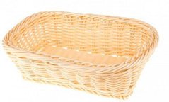 Кошик пластиковий прямокутний для хліба плетений 250х200 (шт)
