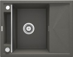 Мийка кухонна Deante Magnetic, граніт, прямокут., с крылом, 640х500х219мм, чаша - 1, врізна, антрацит
