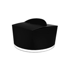 Коробка для локшини та салатів (паста бокс, локшина кап) 1,2 л. чорна паперова