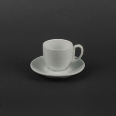 Чашка 90 мл + блюдце HLS (HR1318), білий посуд для ресторанів