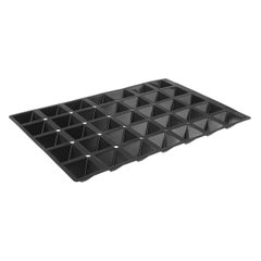 Форма для выпечки Hendi силиконовая Pyramide 60х40 см., 6.5x6.5x3.5 см, 35 яч., черная (676264)