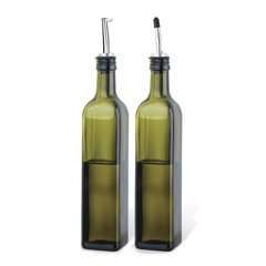 Набір пляшок для олії й оцту 2х500 мл зелене скло Fissman 6416