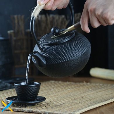 Чайник чавунний із ситом 800 мл чорний "Айрон" 16904-2