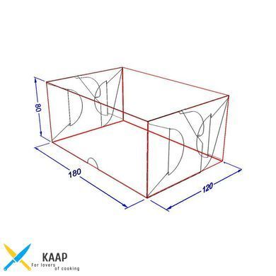 Коробка одноразовая для десертов 18х12х8 см. 50 шт/уп бумажная крафт разборная