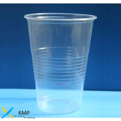 Склянка одноразова 500мл., 50 шт. 4г/м2 пластиковий, прозорий