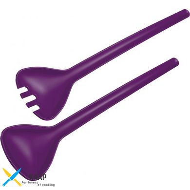 Набор ложка и вилка для салата 26,6 см. пластиковые, фиолетовые WESTMARK (W20902270)