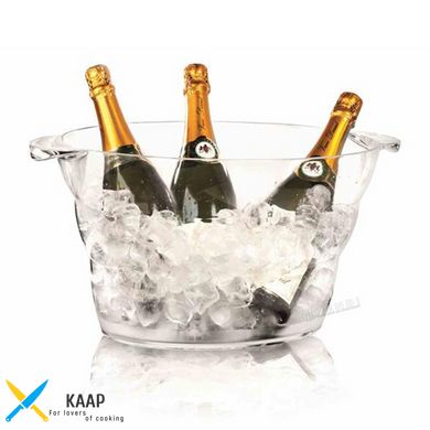Емкость для шампанского овальная 47x29x(Н)23см, прозрачный пластик, Hendi