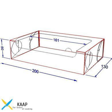 Коробка бумажная для сладостей 200х130х50 мм Maxi Черная с окошком бумажная