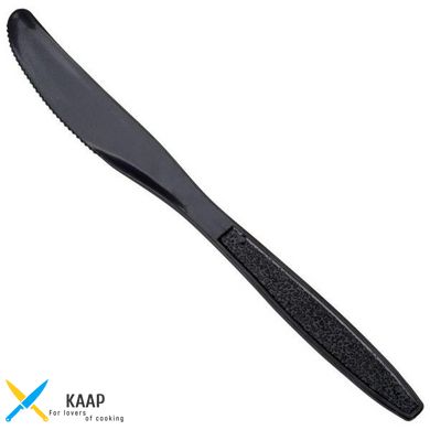 Одноразовый нож 170 мм (17 см) 1000 шт/ящ пластиковый, черный HW