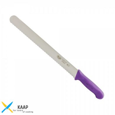 Кухонний ніж для хліба 30 см., з фіолетовою пластиковою ручкою (654)