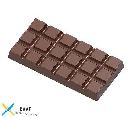 Форма для шоколаду "Плитка" 117,5 x57, 5x12 мм, 1х4 шт. - 80 г Chocolate World