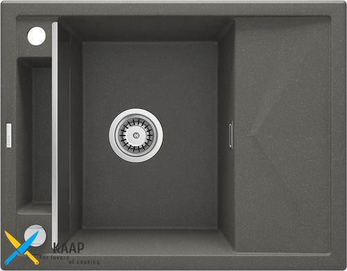 Мийка кухонна Deante Magnetic, граніт, прямокут., с крылом, 640х500х219мм, чаша - 1, врізна, антрацит