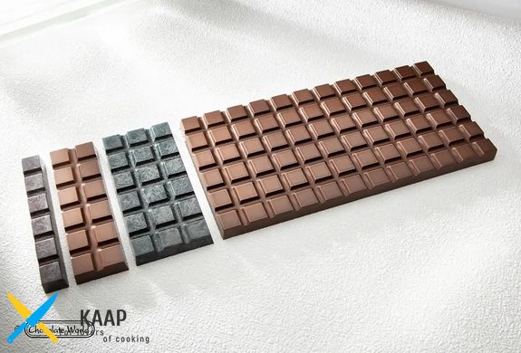 Форма для шоколада "Плитка" 117,5x57,5x12 мм, 1х4 шт. - 80 г Chocolate World