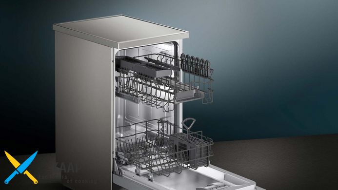 Посудомоечная машина 9компл., A+, 45см, дисплей, нерж Siemens
