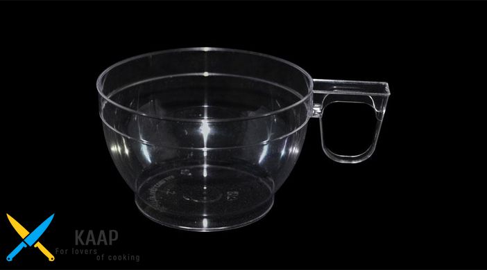 Чашка одноразовая 150 мл. стеклоподобная прозрачная/коричневая/белая