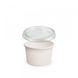 Контейнер одноразовий паперовий для морозива/соусу 60 мл Білий 1PE Ø=60 мм (кришка 011224)