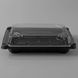 Контейнер для суши 212х138х40 мм из PLA прозрачный с черным дном Эко/Био