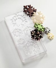Форма для шоколада "снежинки" Ø90, Ø81, Ø70, Ø54, Ø39х5,5 мм, 1х5 шт. 5 фигур